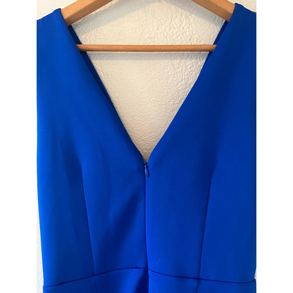 Womens Eliza J Cobalt Blue Scuba Stretch Sleeveless Formal Cocktail Dress Size 4 - Picture 8 of 8